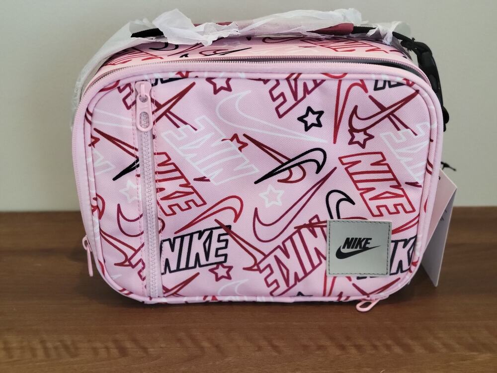 Nike Pink Multi‑Logo Lunch Bag – NWT